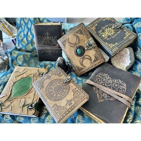 Винтажные кожаные журнальные книги Combo Six Deckle, антикварные книги теней 7 x 5 in