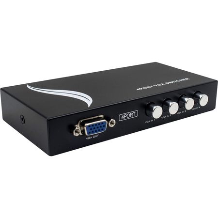 Duttek VGA 4-портовый переключатель VGA для и Переключатель Plug and Play, Входы/1 Выход, 15HDF, 4-портовые ПК, Ноутбуки, Настольные компьютеры, Мониторы, Проекторы, Телевизоры,