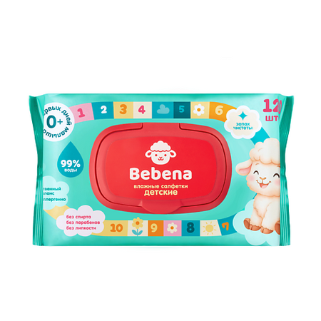 Салфетки для тела BEBENA Влажные салфетки детские